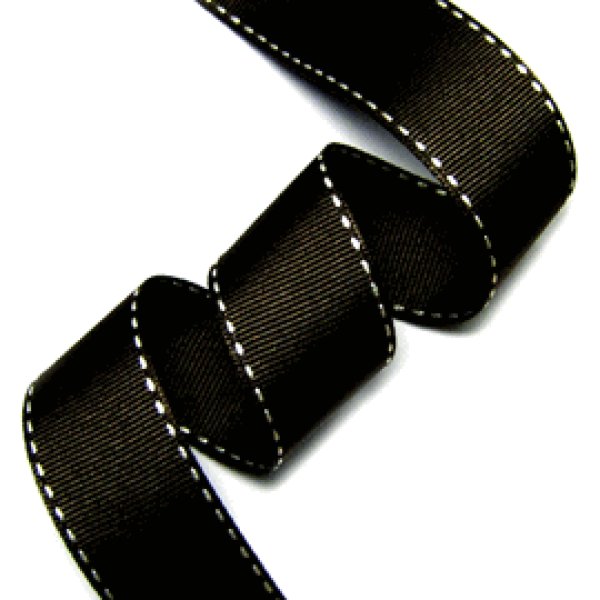 画像1: ステッチリボン　黒 10mm,25mm,40mm (1)